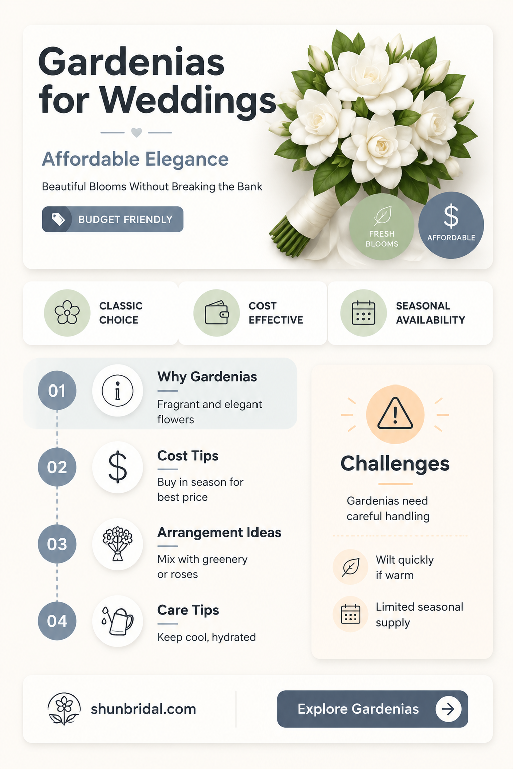 are gardenias expensive wedding flowers