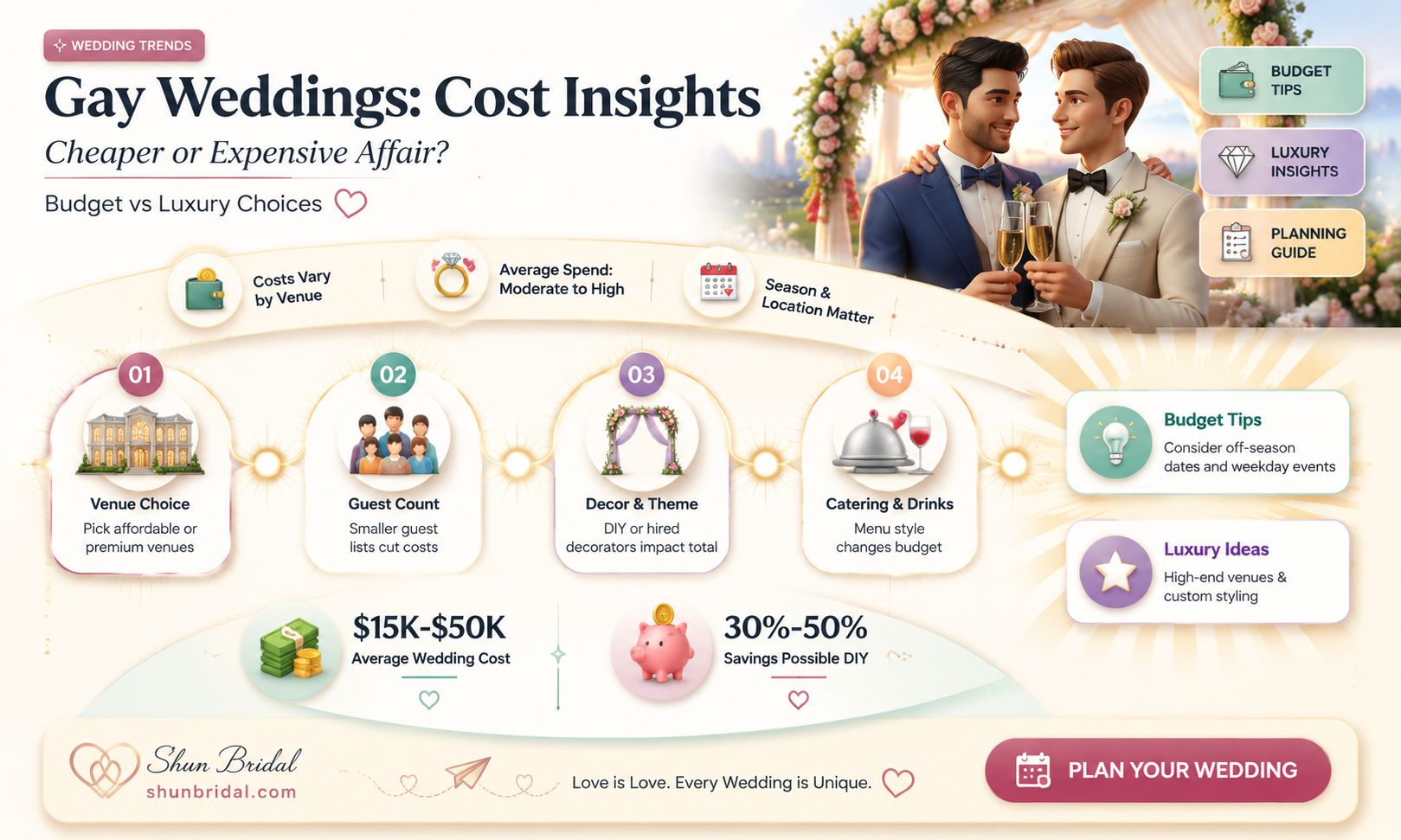 are gay weddings cheaper