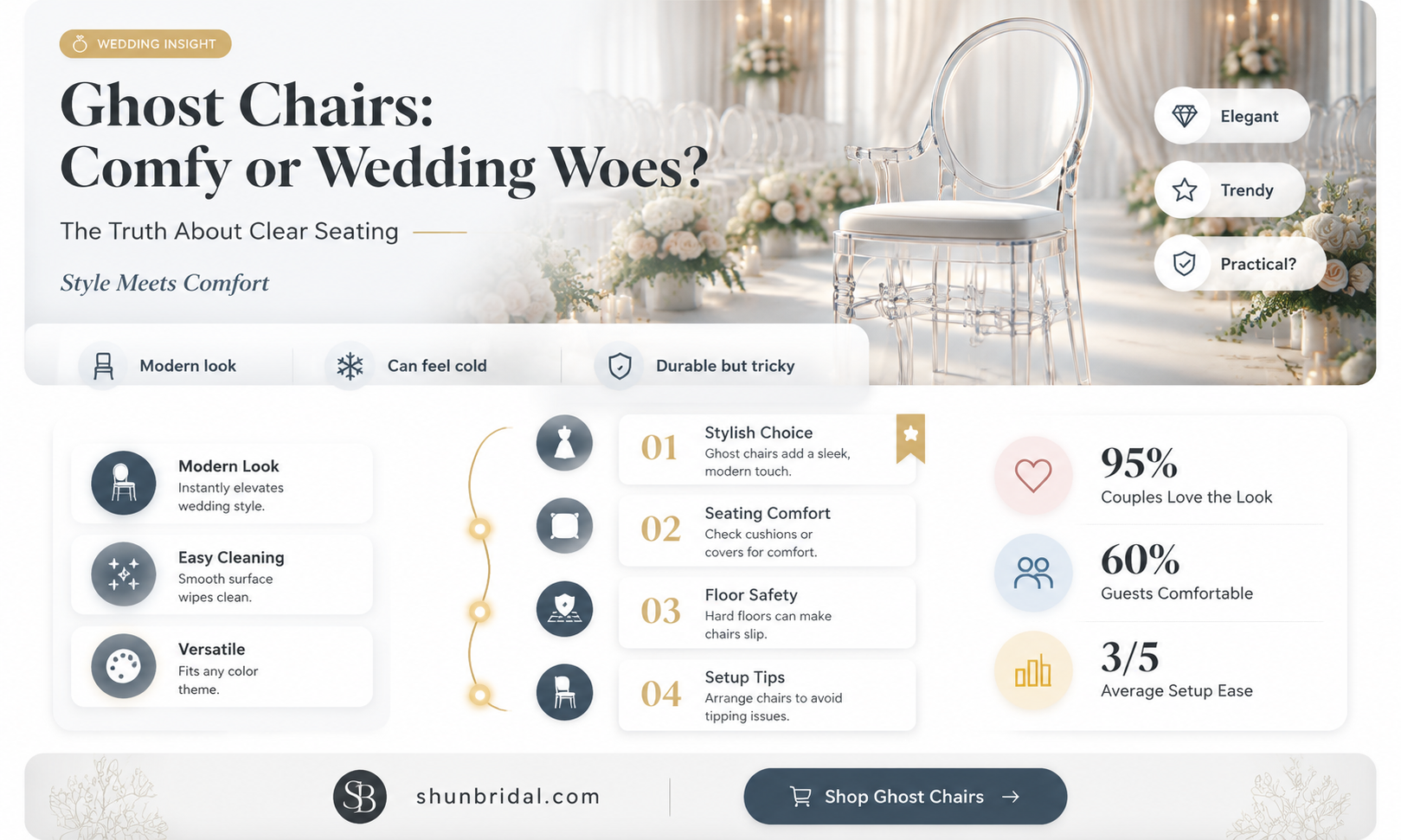 are ghost chairs comfortable wedding
