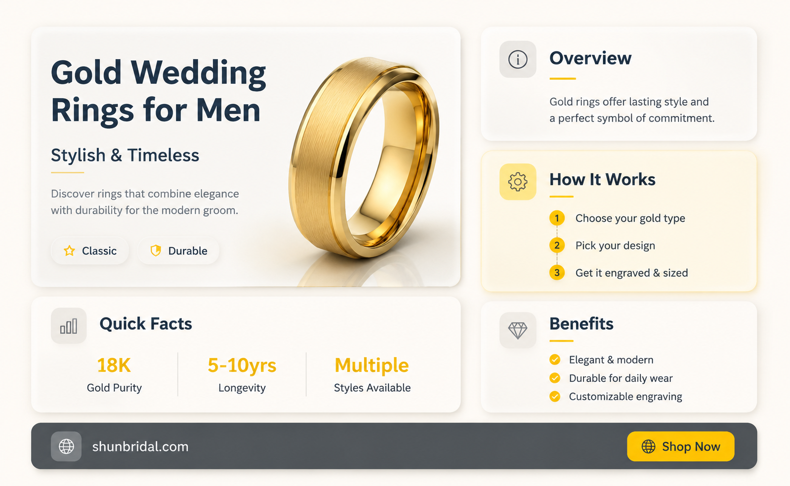 are male wedding rings gold