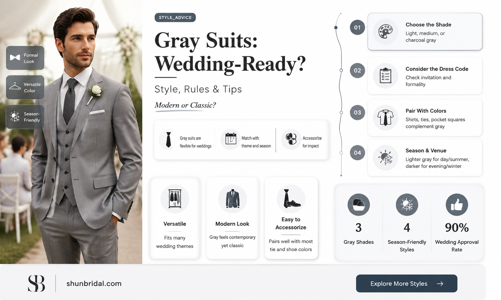 are gray suits ok for a wedding