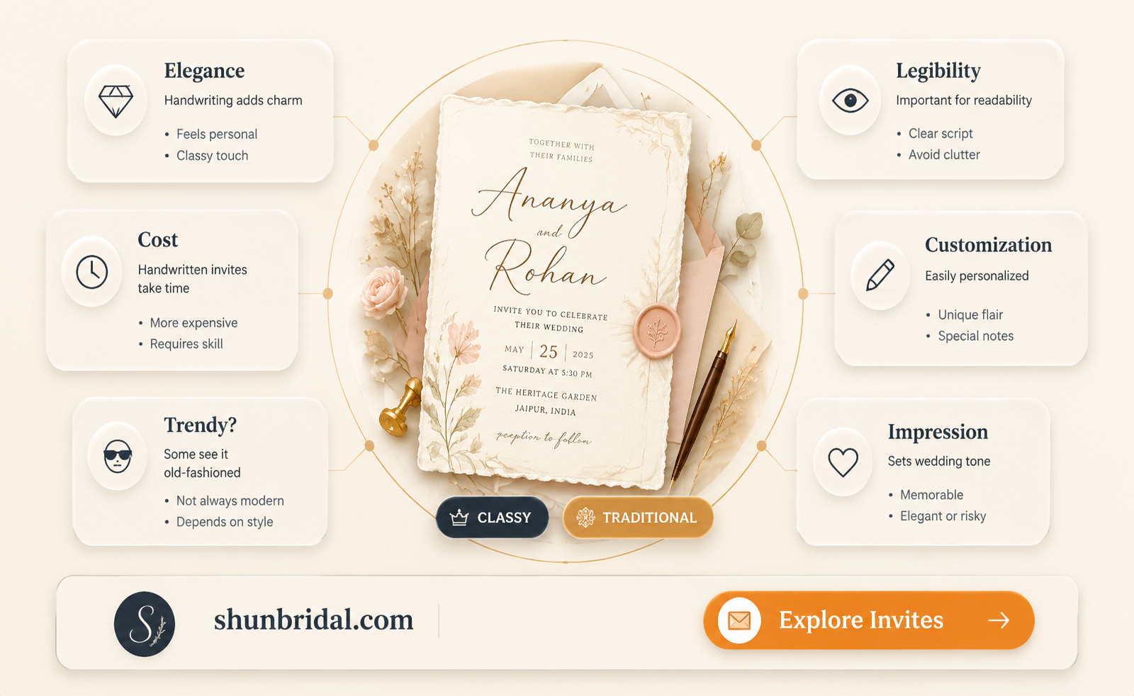 are handwritten wedding invitations tacky