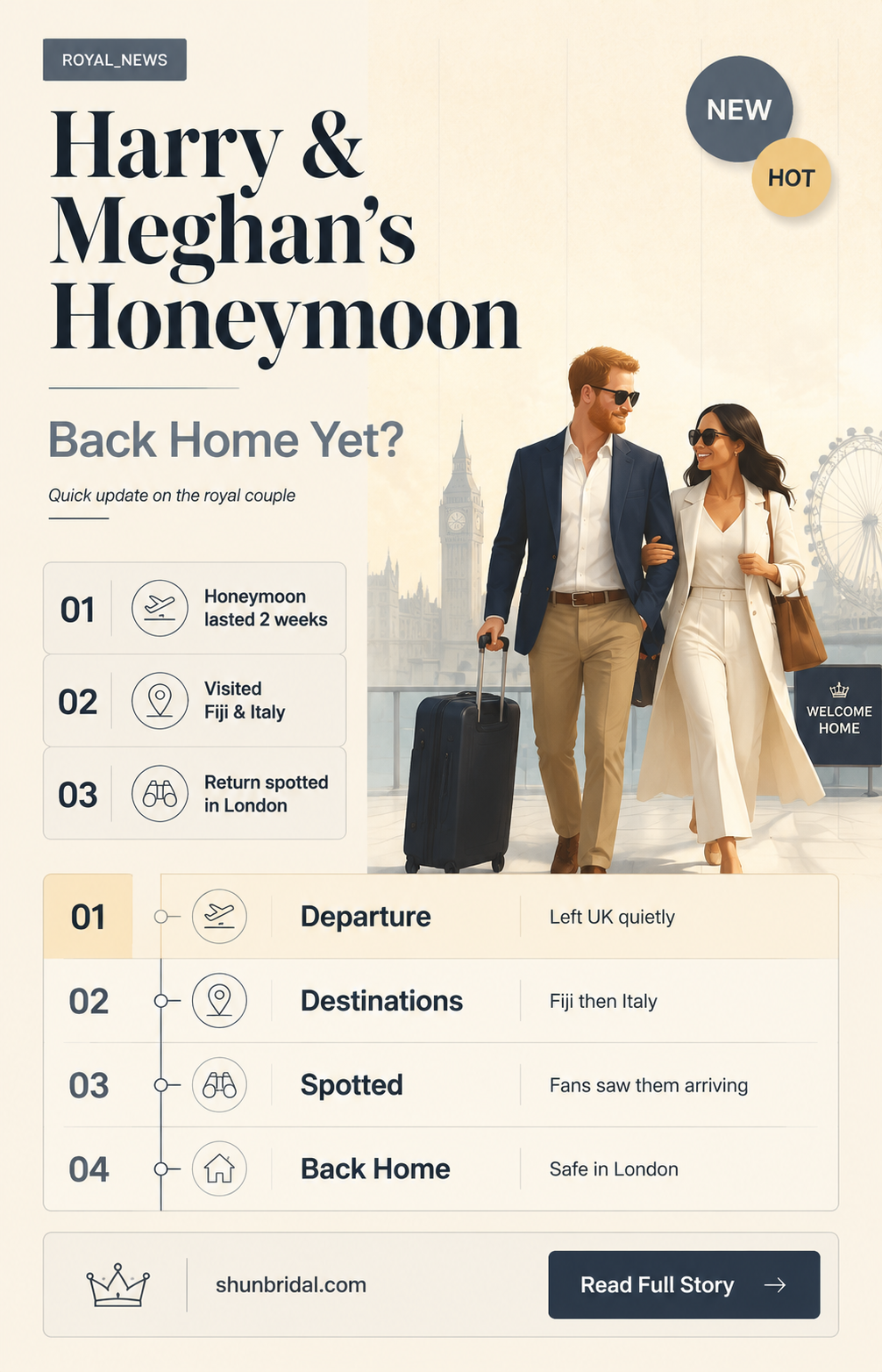 are harry and meghan home from honeymoon