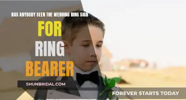 Wedding Ring Sign: Where's the Ring Bearer?