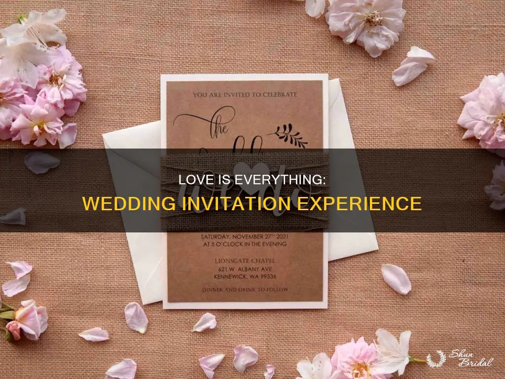 has anybody used love is everything wedding invitation