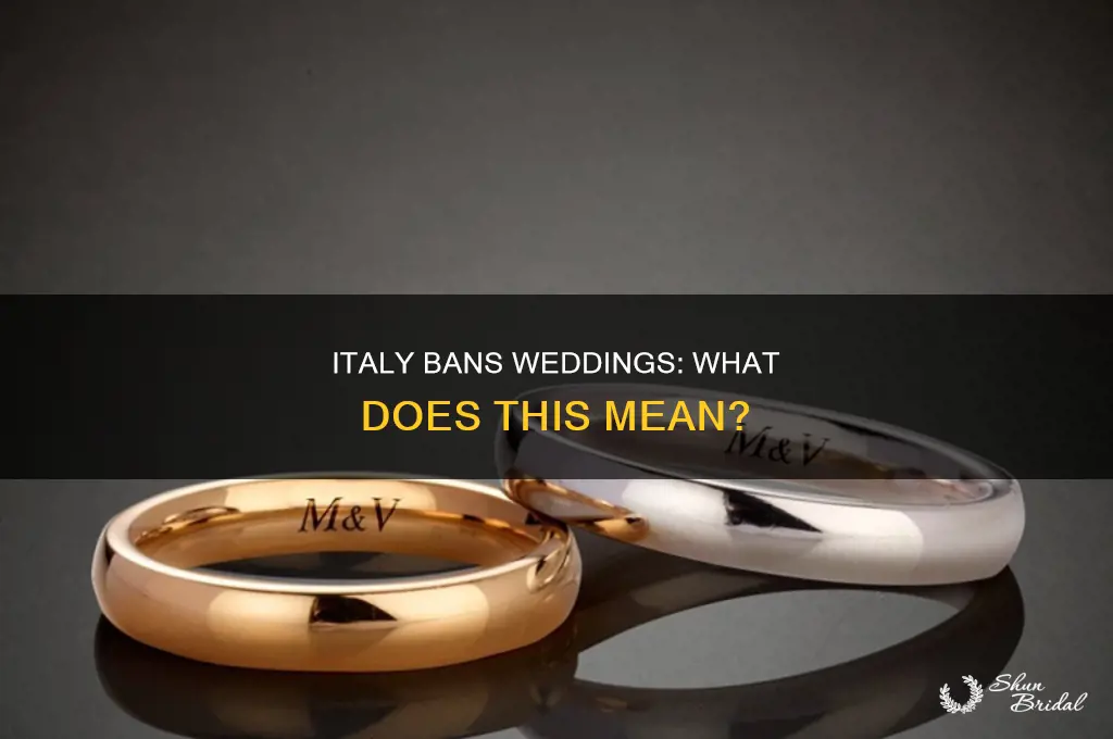 has italy banned weddings