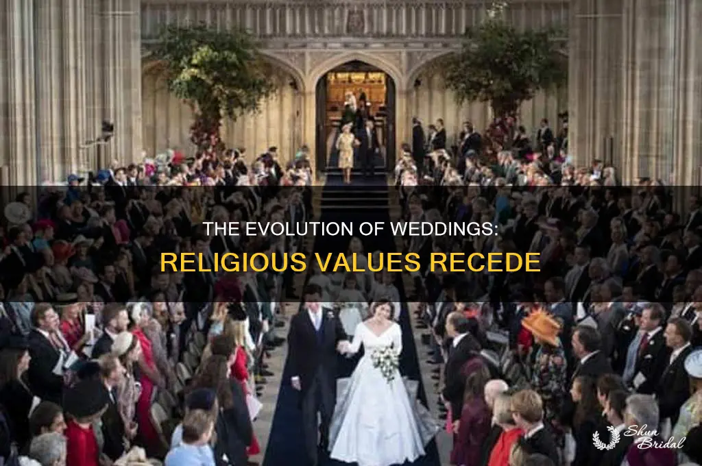 has religious values gone down in weddings