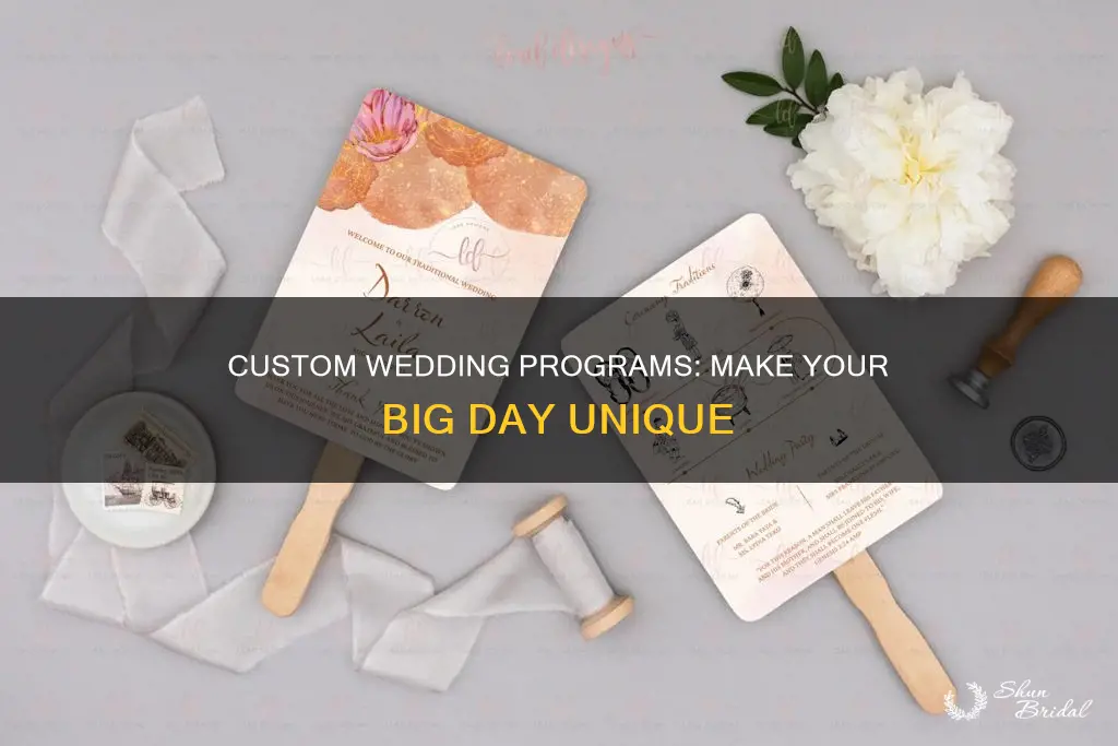 have a company make wedding program