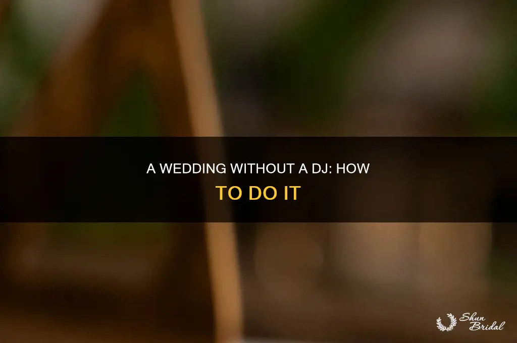 have a wedding with no dj