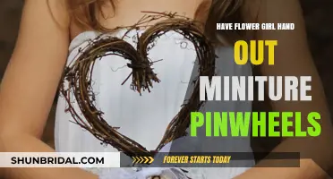 Whimsical Wedding Touch: Flower Girls Handing Out Mini Pinwheels