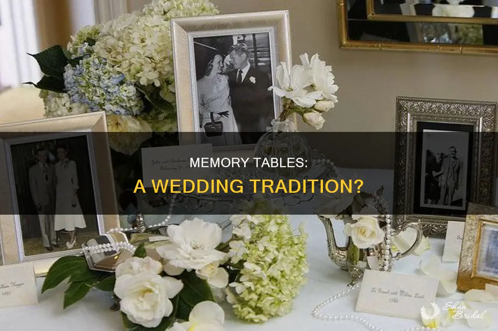 have memory tables always been parts of weddings