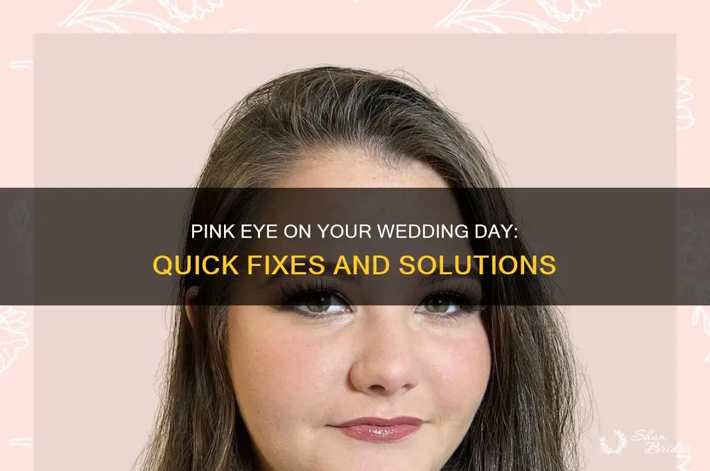 have pink eye day of wedding