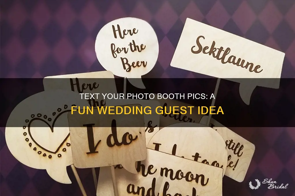 have wedding guests text their photo booth picturez