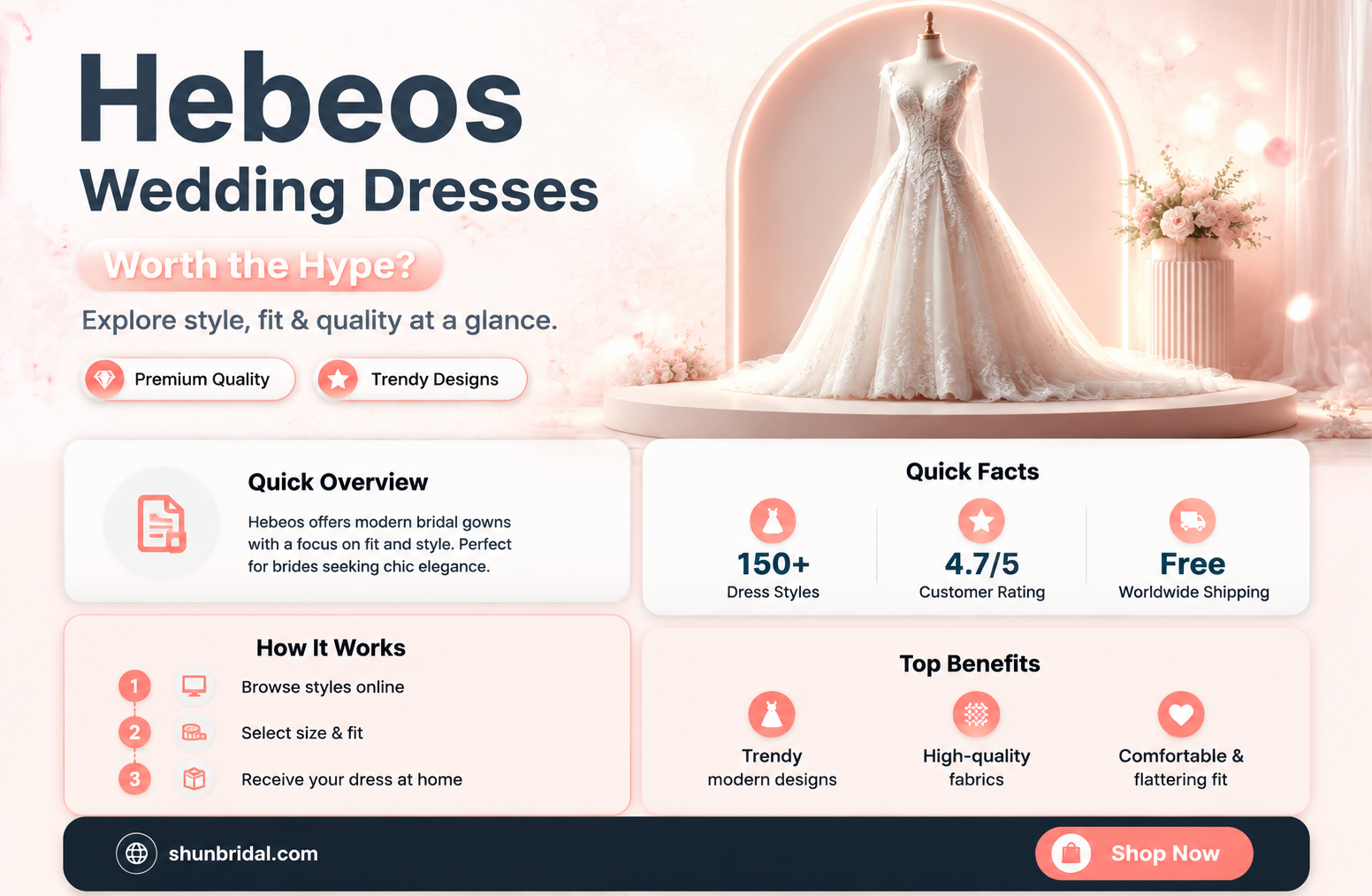 are hebeos wedding dresses good