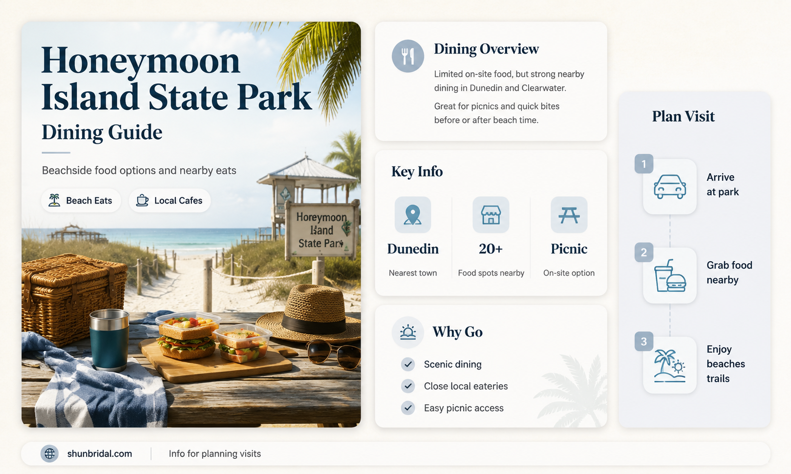 are there restaurants on honeymoon island state park