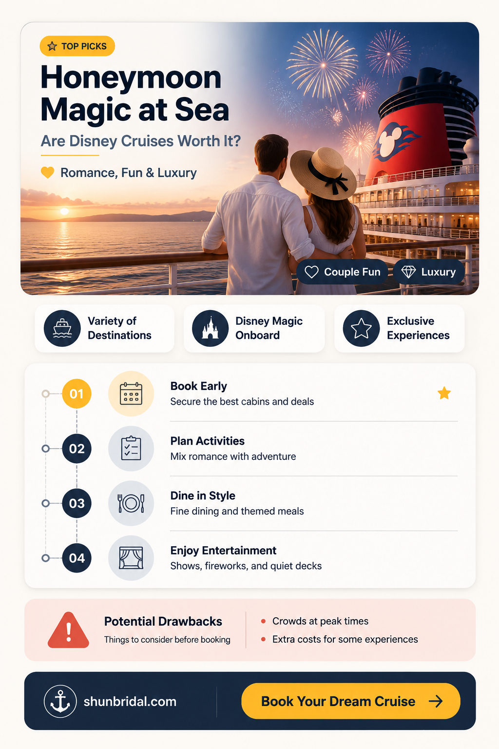 are disney cruises suitable for a honeymoon