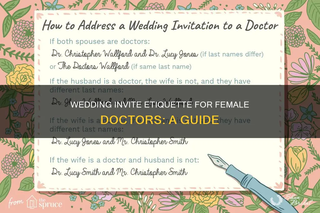 how address wedding female doctor invite