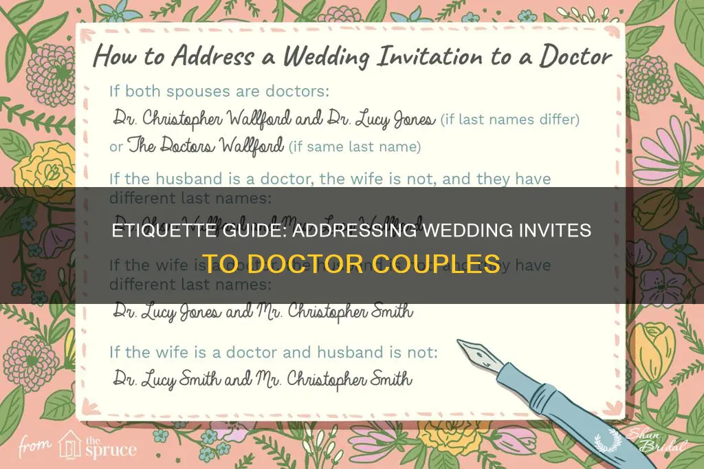 how address wedding invitations two doctors