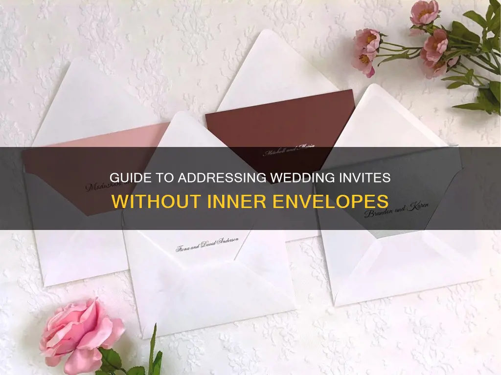 how address wedding invitations without an inner envelope