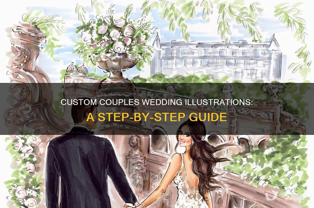how are custom couples wedding illustrations made