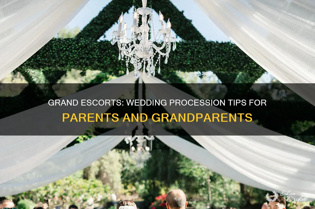 how are grandparents and parents escorted into a wedding