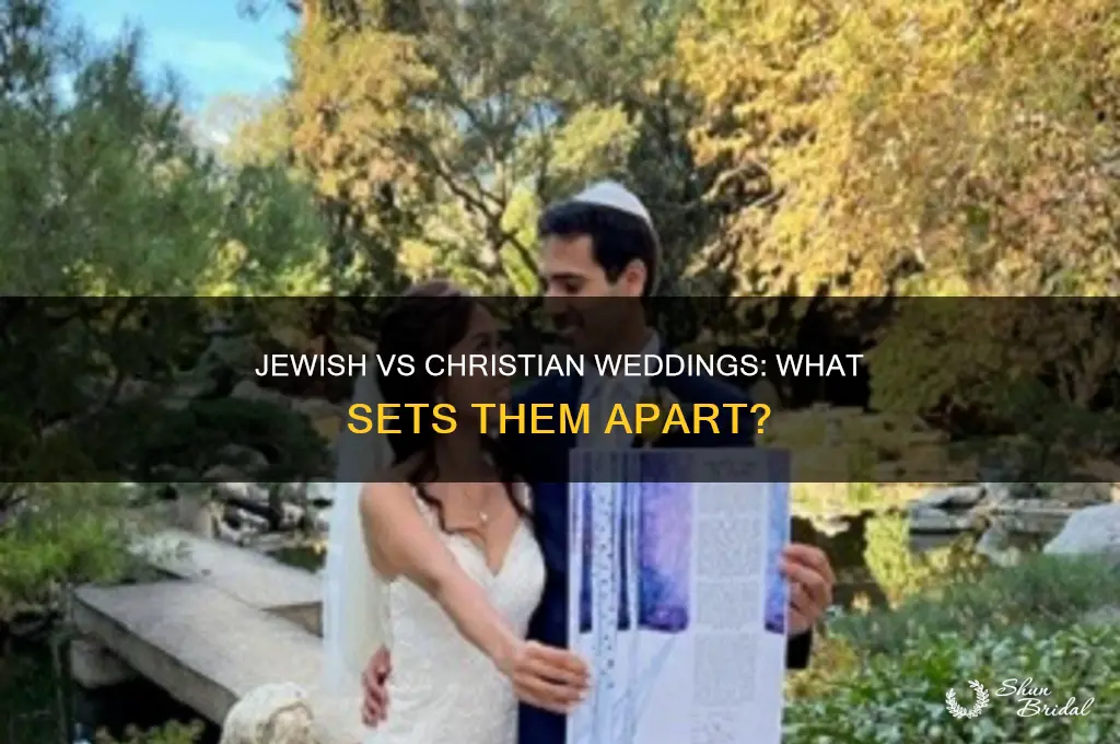 how are jewish weddings different from christian weddings