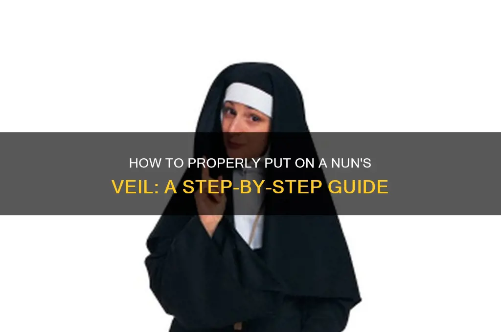 how are nun veils put on