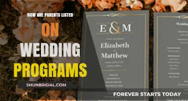 Parents' Names on Wedding Programs: Order and Etiquette