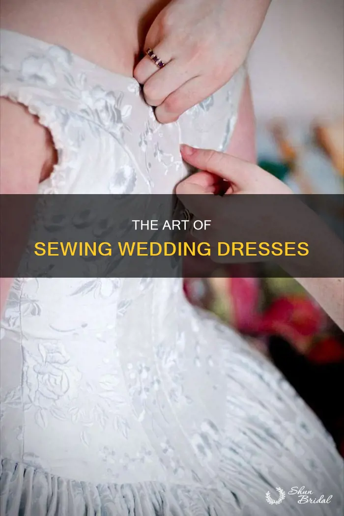 how are wedding dresses sewn