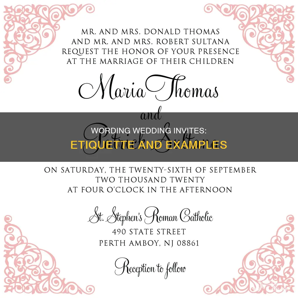 how are wedding invitations worded