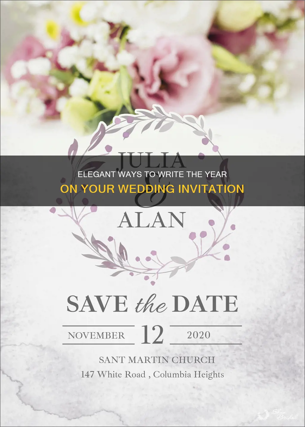 how are years written on wedding invitations