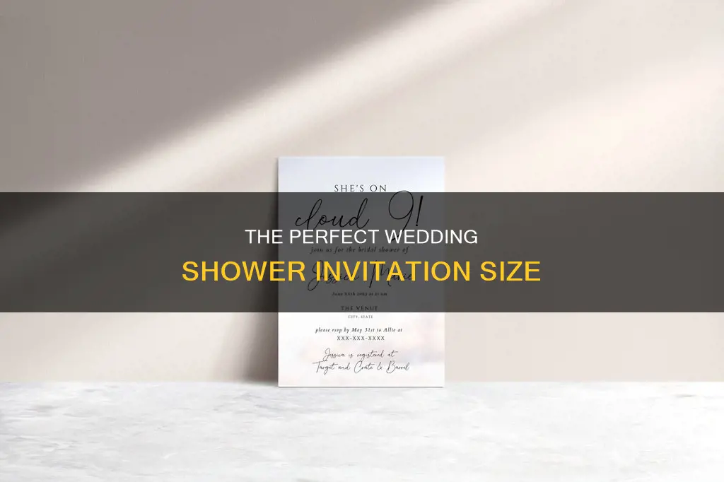 how big are wedding shower invitations