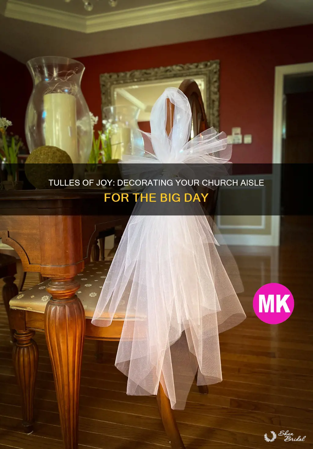 how big is 40 yards for wedding tulle in church