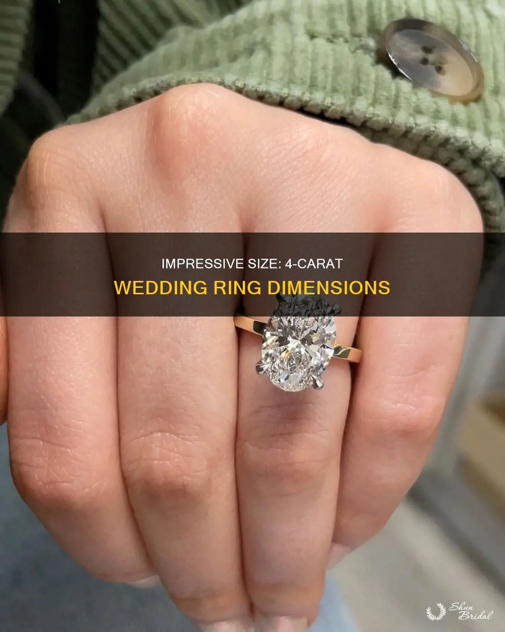 how big is a 4 carat wedding ring