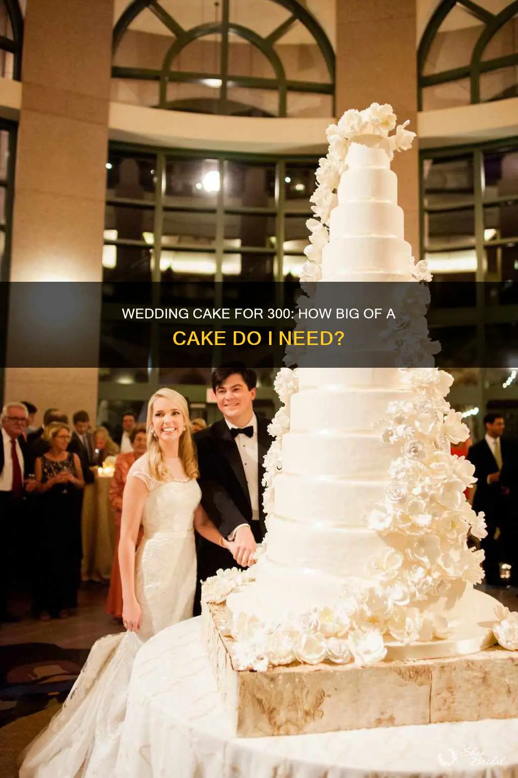 how big is a wedding cake that feeds 300 people