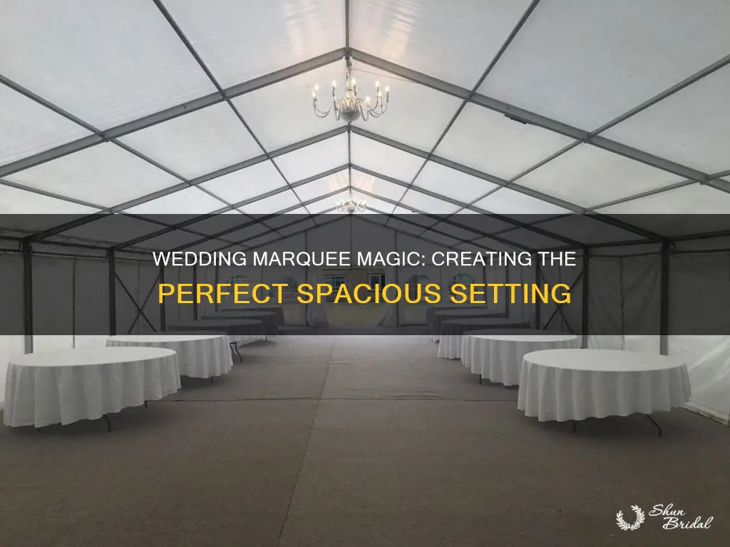 how big is a wedding marquee