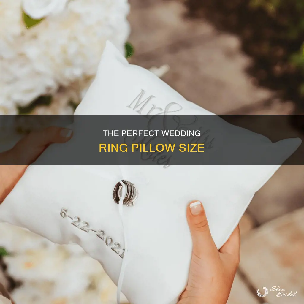 how big is a wedding pillow to carry a ring