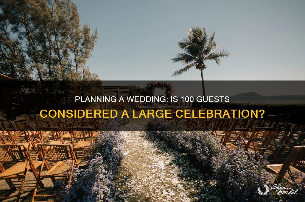 how big is a wedding with 100 guests