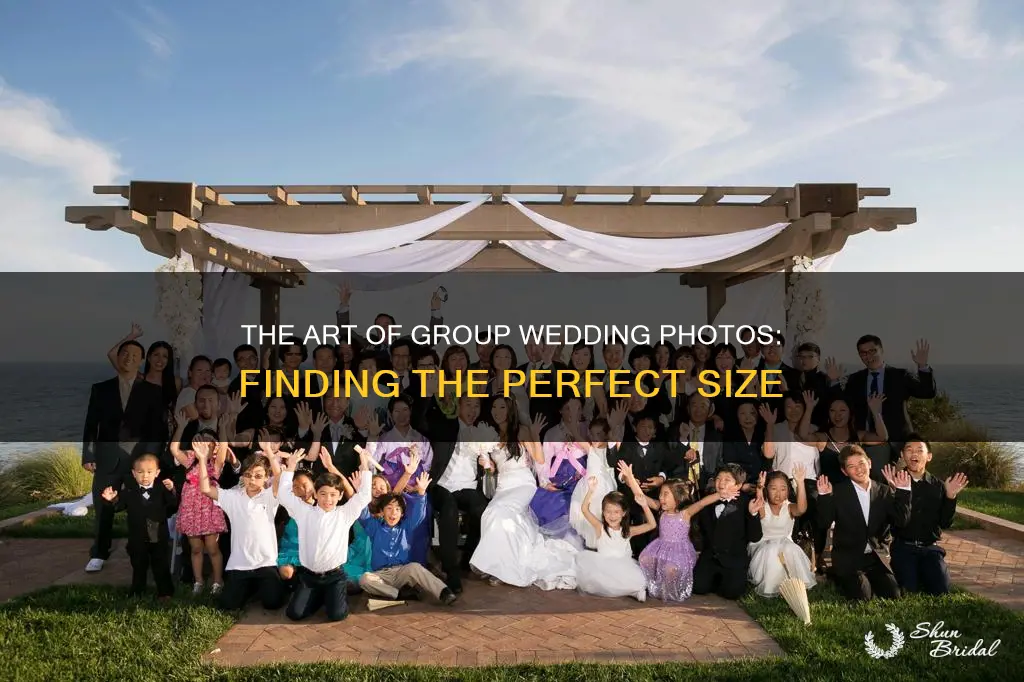 how big should a group wedding shot be