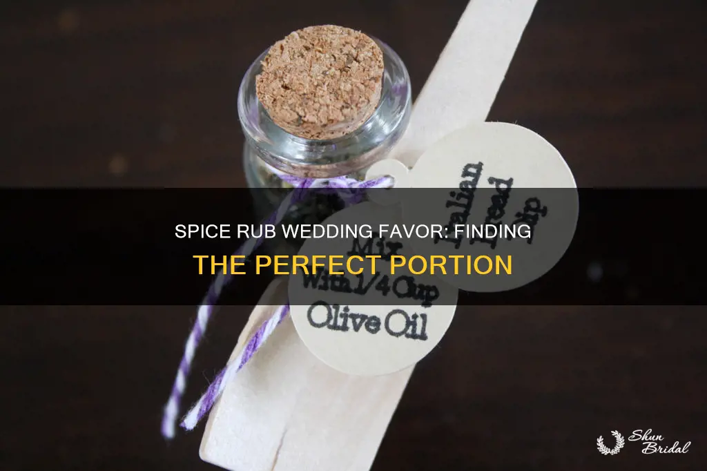 how big should a spice rub wedding favor be