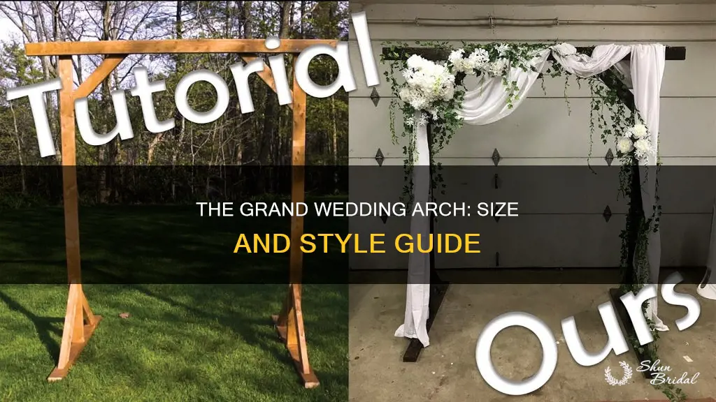 how big should a wedding arch be