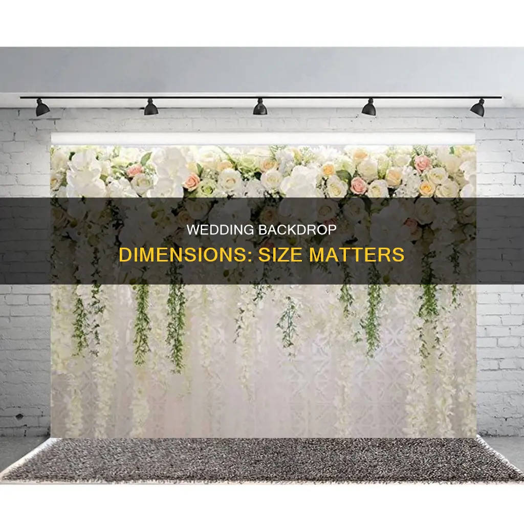 how big should a wedding backdrop be