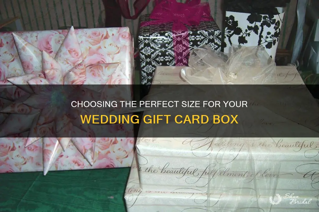 how big should a wedding gift card box be