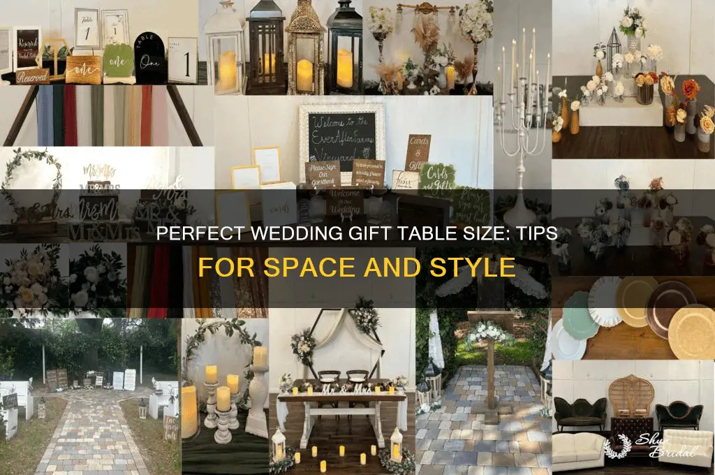 how big should gift table be at wedding