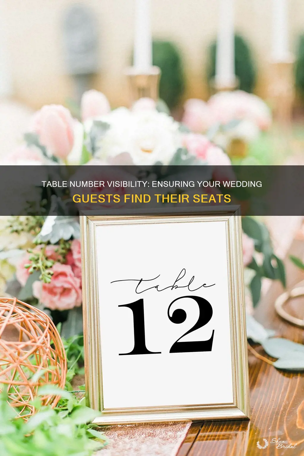 how big should table numbers be for wedding