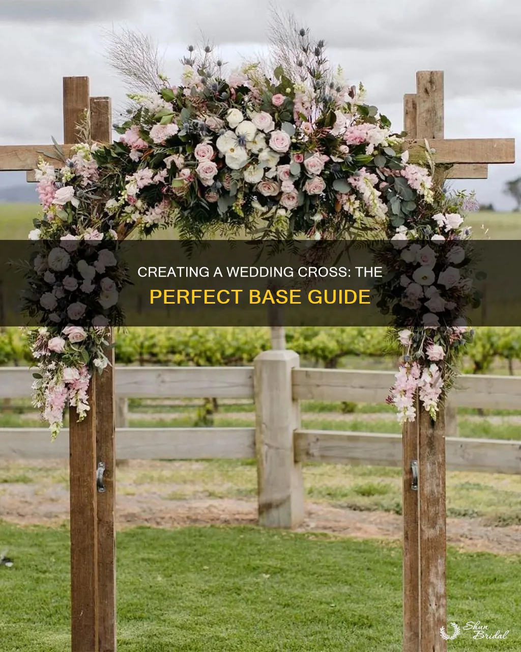 how bog to make a base for wedding cross