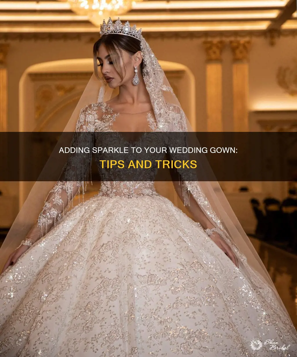 how can I add bling to my wedding dress