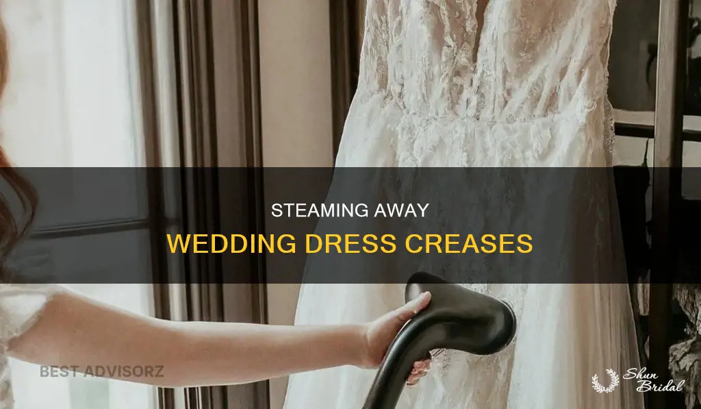 how can I get creases out of wedding dress