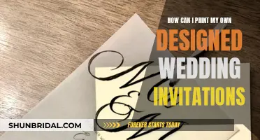 Designing and Printing Your Own Wedding Invitations