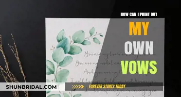 Crafting and Printing Your Personalized Wedding Vows: A Step-by-Step Guide